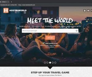 captura de ecrã do hostelworld
