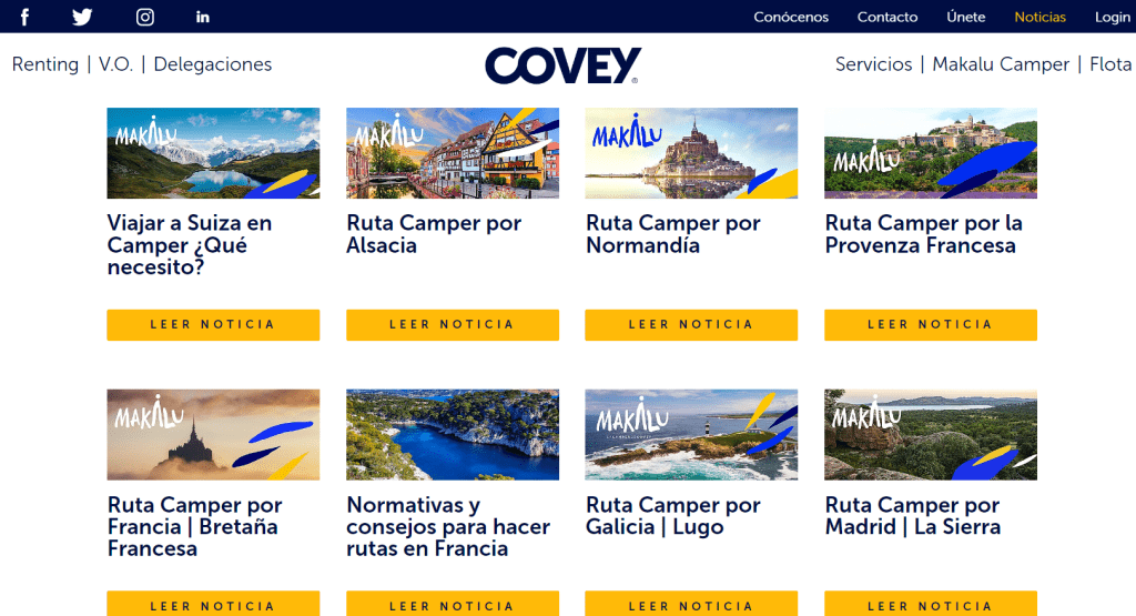 Destinos populares para los viajeros en furgoneta camper